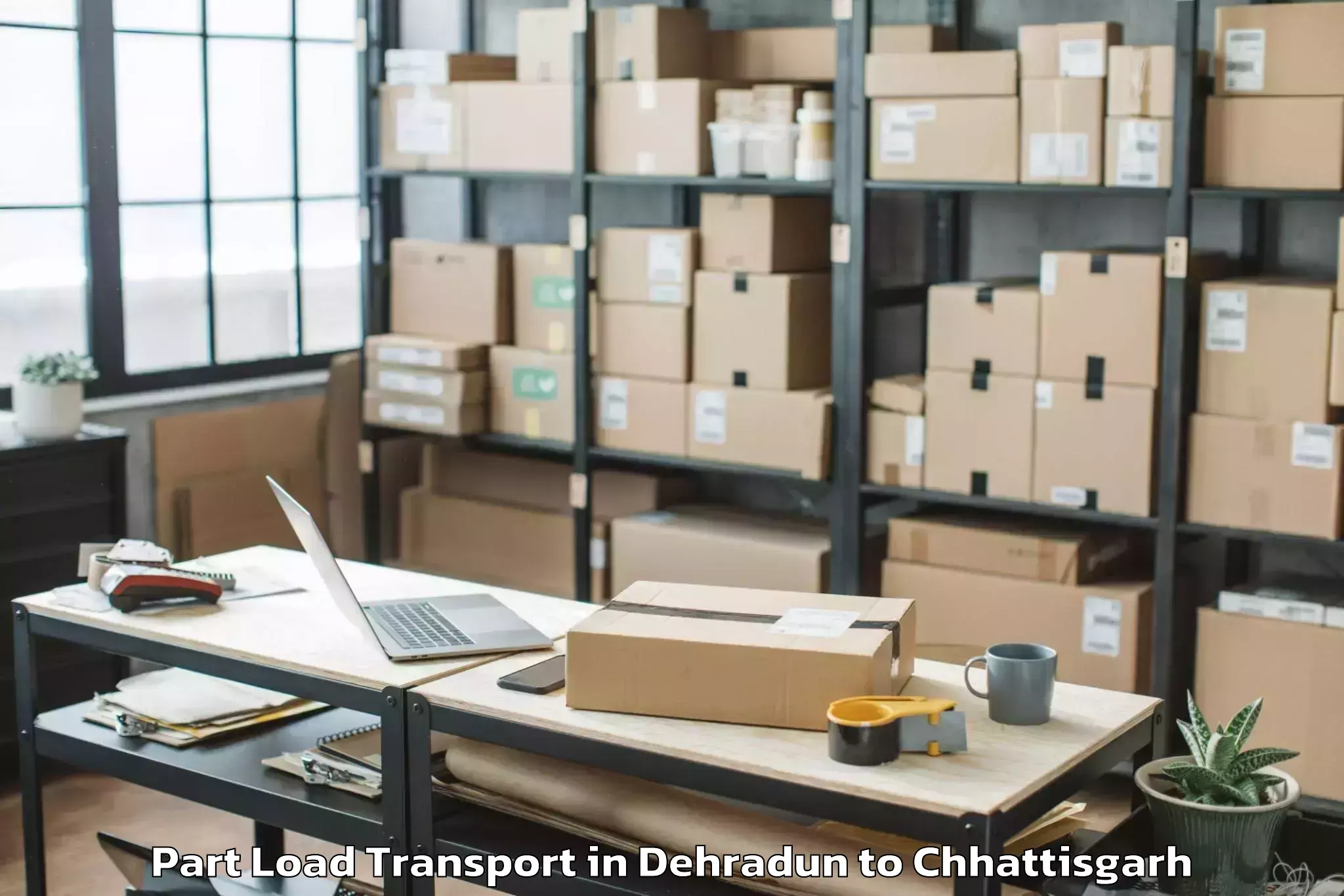 Expert Dehradun to Chirmiri Part Load Transport